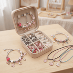 Kit creatif collier et bracelet à fabriquer rose