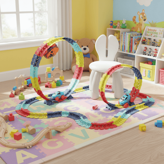 Circuit de voiture looping Montessori