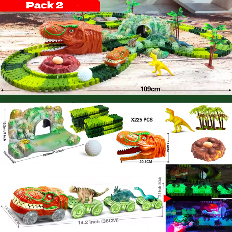 Circuit Dinosaure de Voiture Électrique