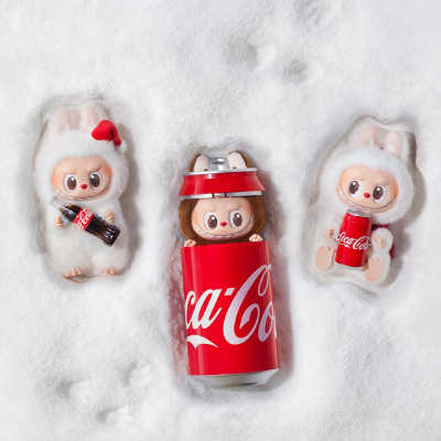 Peluche porte clé Labubu - Boite Mystère Edition Coca Cola