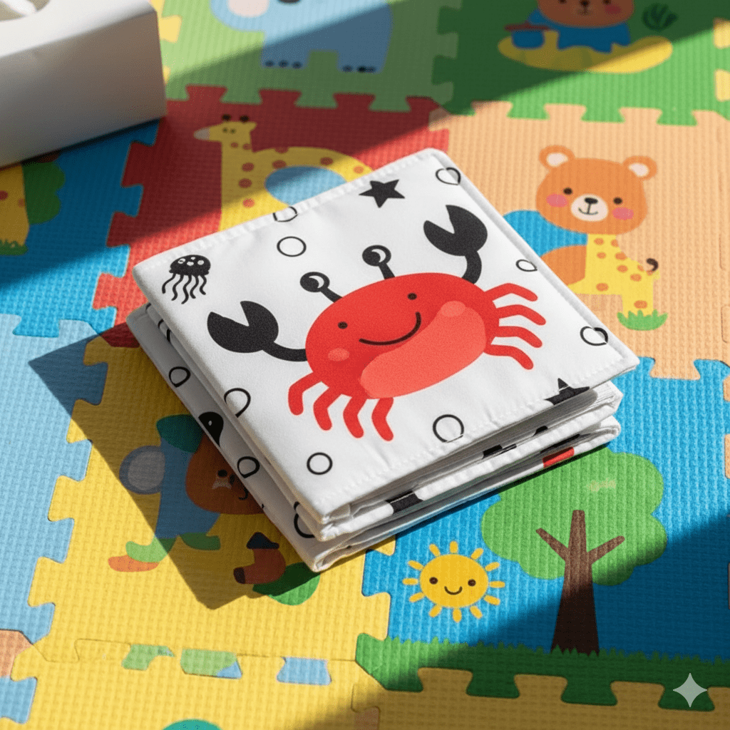 Livre Sensoriel Montessori en Tissu pour bébé