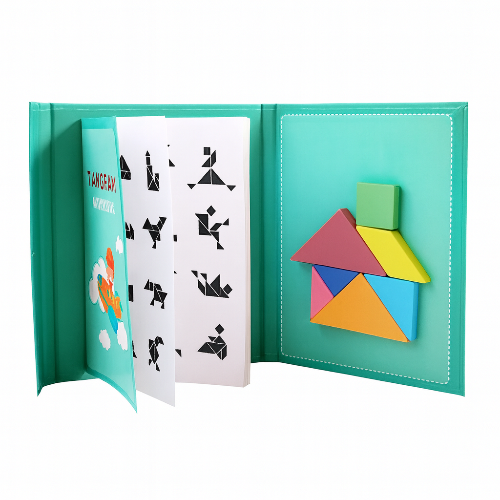 Livre Tangram Magnétique Montessori En Bois