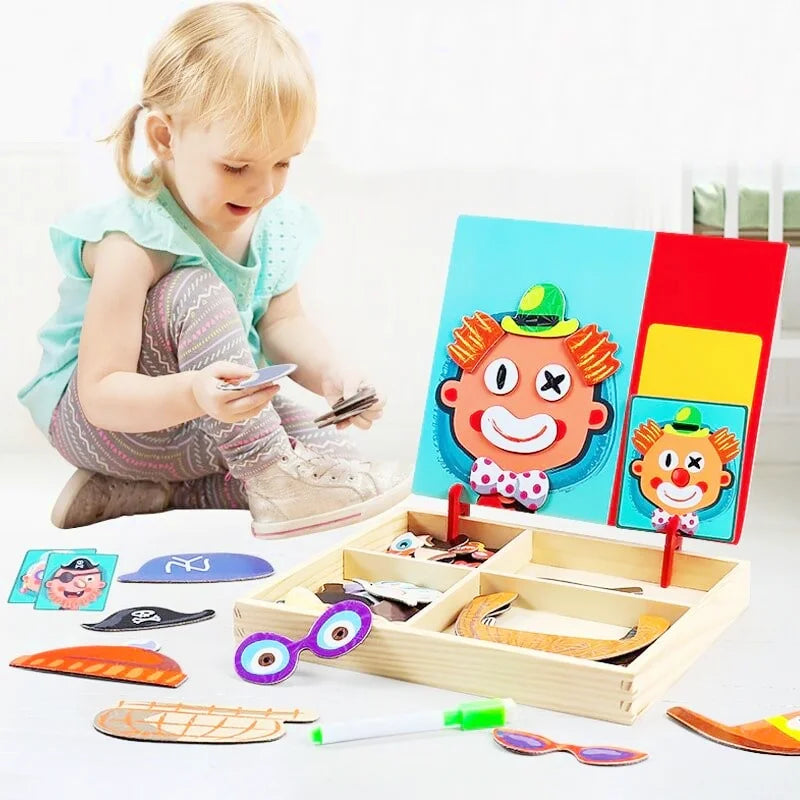 Puzzle Magnétique Montessori en Bois