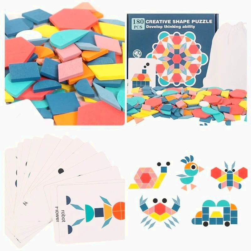 Puzzle En Forme Géométrique - Tangram Montessori